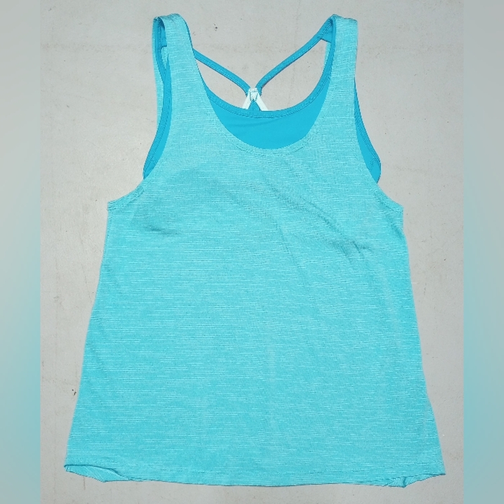 Vibrant Blue Women's Tank Top W/ Built In Sports Bra L,Size S-M